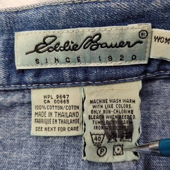 Eddie Bauer Button Front Denim Pencil Skirt size 10 - Picture 7 of 8